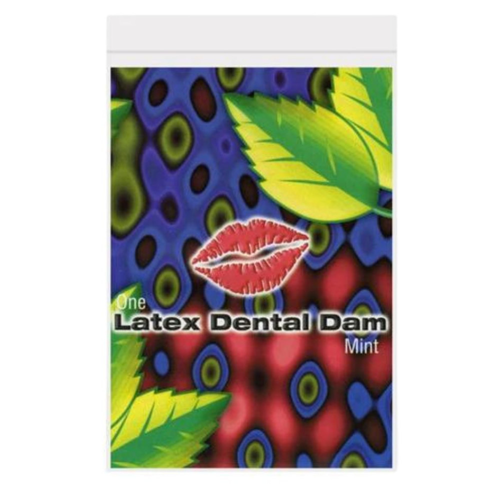 Салфетка для кунилингуса латексная Mint Latex Dental Dams для орального секса, 1 шт (332912), zoom