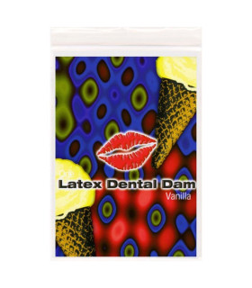 Салфетка для кунилингуса латексная Vanilla Latex Dental Dams для орального секса, 1 шт - No Taboo