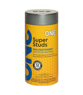 Набор резинок ONE Super Studs рельефные, 12 шт - No Taboo