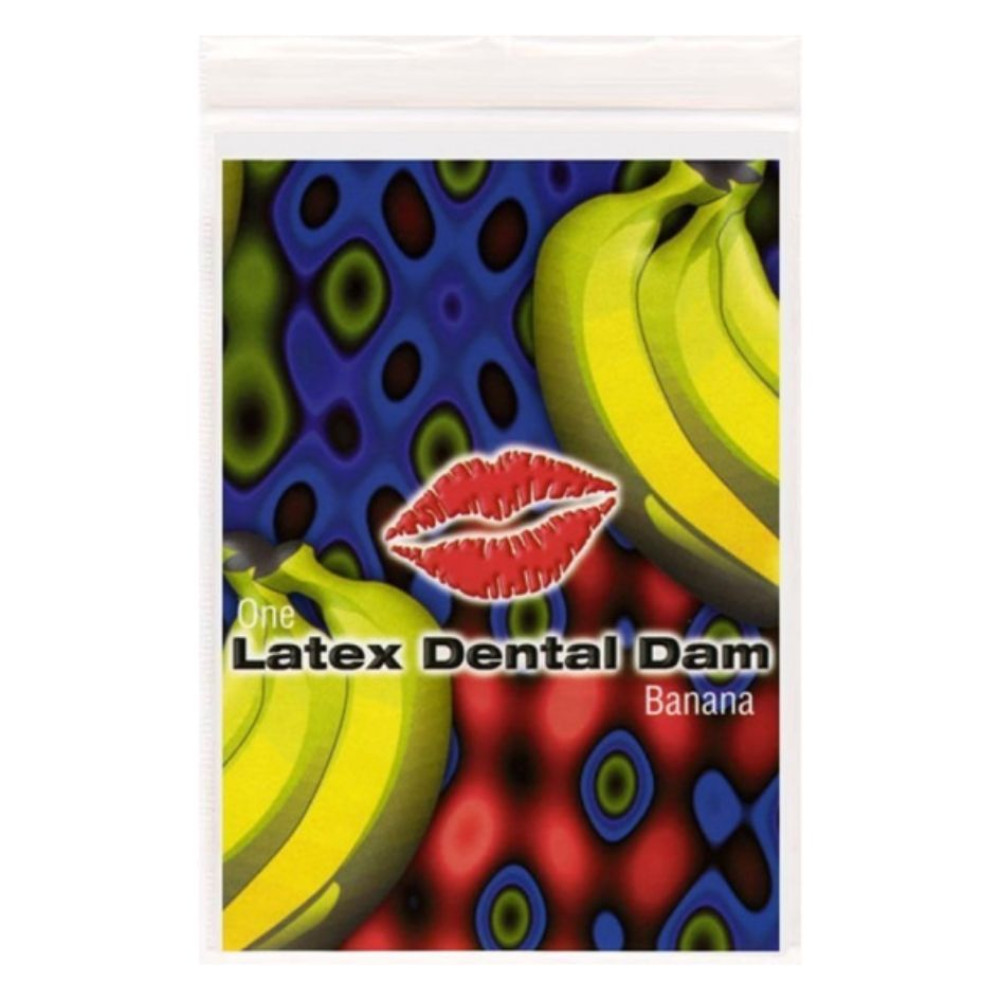 Салфетка для кунилингуса латексная Banana Latex Dental Dams для орального секса, 1 шт (332910), zoom