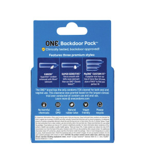Резинки ONE Condoms Backdoor Pack™ упаковка, 3 шт - No Taboo
