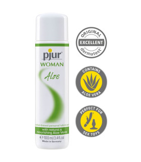 Лубрикант с экстрактом алоэ Pjur Woman Aloe на водной основе, 100 мл - No Taboo