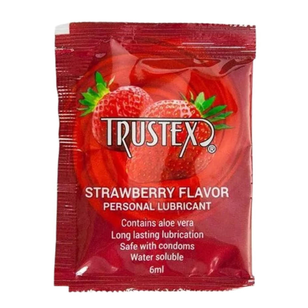Пробник Лубрикант ароматизированный Trustex Strawberry на водной основе, саше 1 шт, 6 мл (332866), zoom