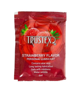 Пробник Лубрикант ароматизированный Trustex Strawberry на водной основе, саше 1 шт, 6 мл - No Taboo