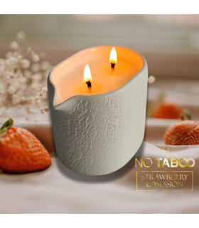Массажная свеча NO TABOO, 140 мл, Strawberry Obsession с ароматом спелой клубники - No Taboo