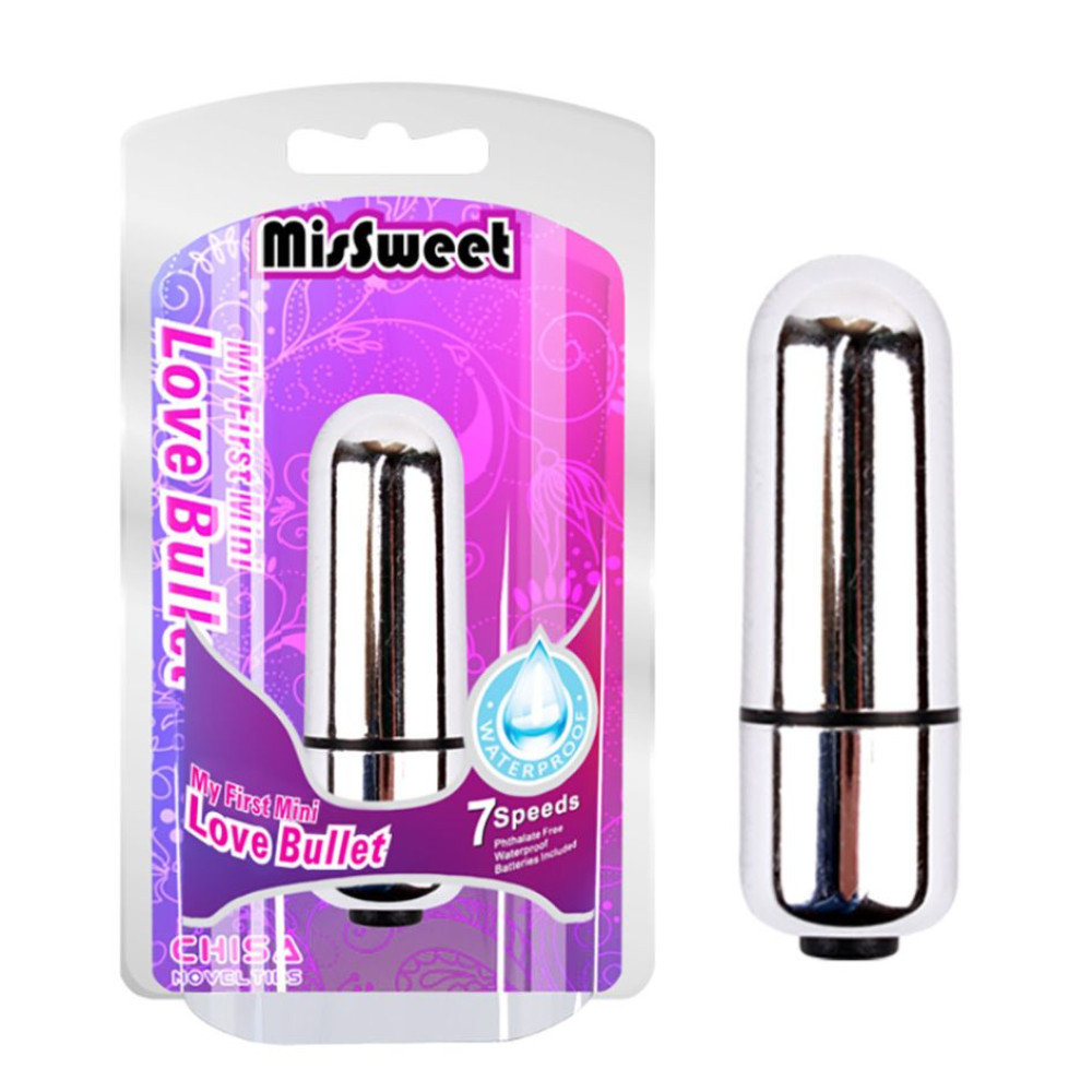 Вибропуля с 7 скоростями MisSweet CHISA, серебристая, 5.7 х 1.8 см (332162), zoom