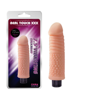 Вибратор реалистичный с рельефом Chisa Real Touch No.05 бежевый, 18.5 х 4 см - No Taboo