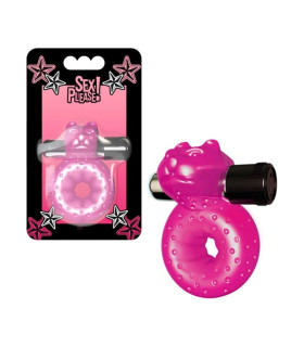 Эрекционное виброкольцо Sex Please Misha розовое, 5 х 1.5 см - No Taboo