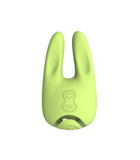 Двусторонний вибратор для клитора Chisa Kissen Satyr с вибрацией и стимуляцией, зеленый - No Taboo