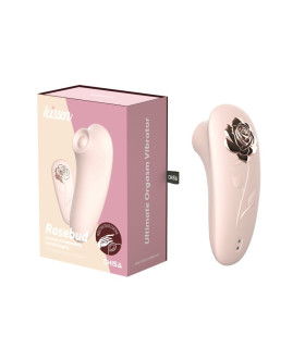 Стимулятор с пульсацией Rosebud Chisa Kissen для клитора, розовый, 11 см х 2.6 см - No Taboo