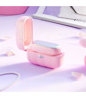 Вакуумный стимулятор для клитора BeYourLover Alggie в кейсе в форме наушника, розовый - No Taboo