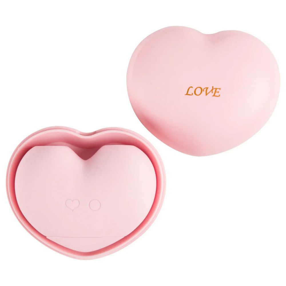 Кліторальний стимулятор з вакуумом і язичком BeYourLover Heart у формі серця, рожевий, 8.2 х 6.5 см (334130), zoom