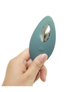 Вибратор для клитора Sweet Em с дистанционным управлением, зеленый, 9.4 х 4.8 см - No Taboo