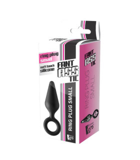 Анальна пробка з кільцем Dream Toys чорна, 8.5 х 2.5 см - No Taboo