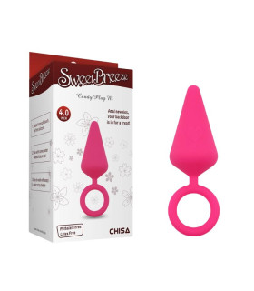 Анальная пробка Candy Plug с кольцом, розовая, M - No Taboo