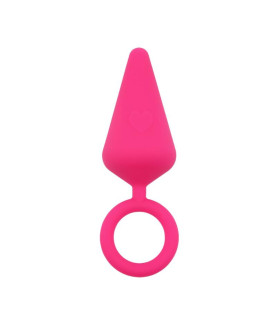 Анальная пробка Candy Plug с кольцом, розовая, M - No Taboo