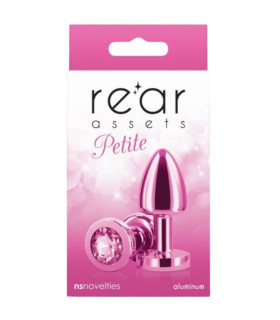 Анальная пробка с кристалом NS Novelties Rear Assets Petite розовая, 6 см х 2.6 см - No Taboo