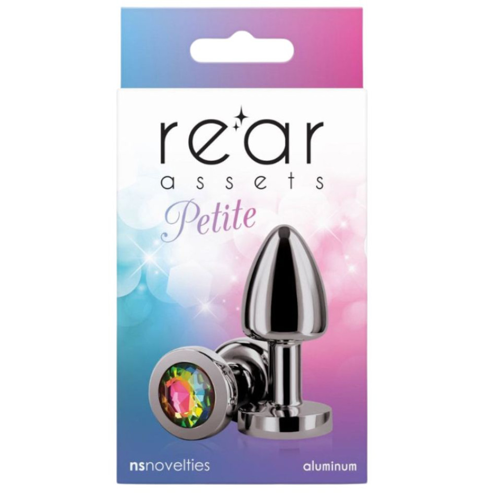 Анальная пробка с кристалом NS Novelties Rear Assets Petite черная, 6 см х 2.6 см (331907), zoom