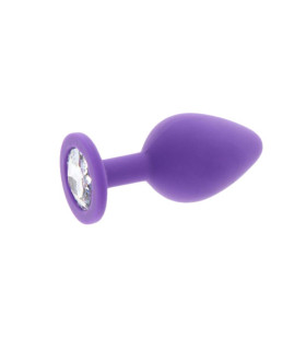 Анальная пробка M Toy Joy, с кристаллом, фиолетовая, 8 х 3.5 см - No Taboo