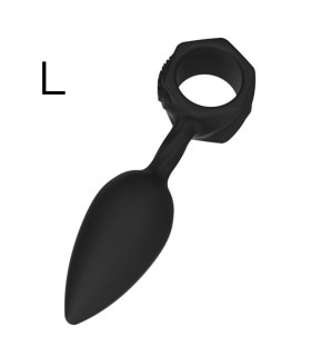 Пробка анальная Bathmate, L, силиконовая 3.8 см, черная - No Taboo