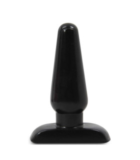 Анальная пробка черная HARD STEEL MEDIUM PLUG BLACK - No Taboo