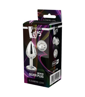 Анальная пробка с прозрачным камнем, 8.3 х 3.4 см - No Taboo