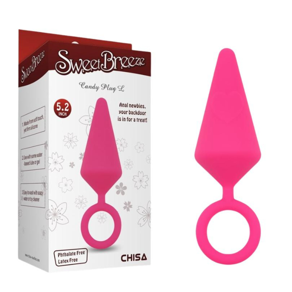 Анальна пробка Chisa Candy Plug L рожева, 13.2 х 4 см (205359), zoom