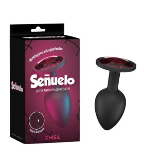 Анальна пробка силиконовая з каменем, М - No Taboo