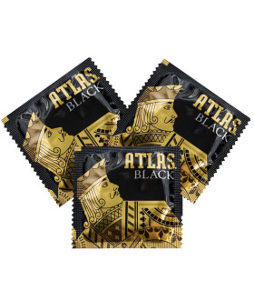 Презерватив латексный Atlas Black со смазкой, 1 шт - No Taboo