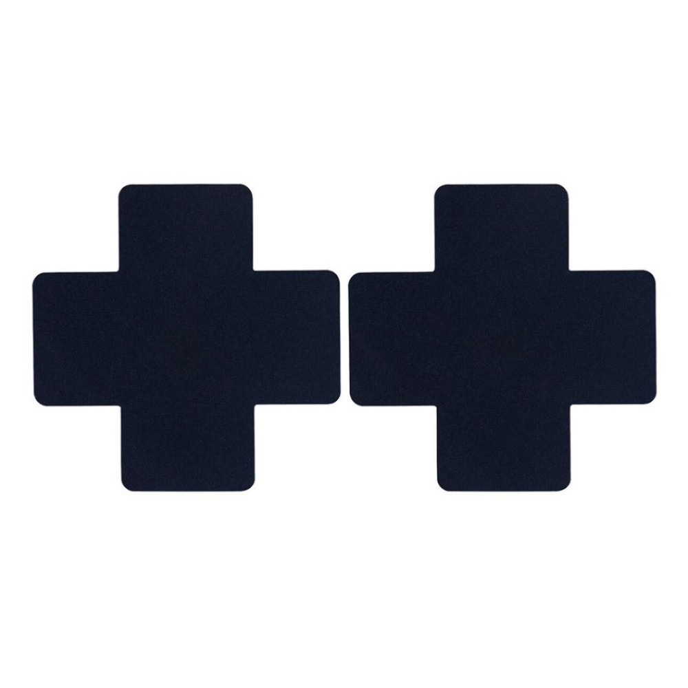 Наклейки на соски в виде крестиков Star Night одноразовые, черные, 8 х 8 см (332981), zoom