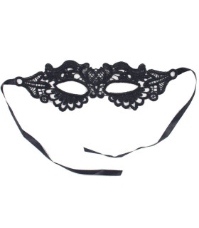 Маска на очі мереживна Star Night Lace Eye Mask на зав'язках, чорного кольору, 2 шт - No Taboo
