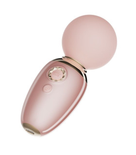 Вібратор мікрофон з підігрівом ZALO Ava Sacura Pink з рідкого силікону, рожевий, 8.9 х 5.2 см - No Taboo