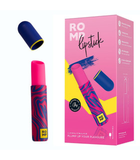 Кліторальний стимулятор вакуумний Romp Lipstick у формі помади, рожевий - No Taboo