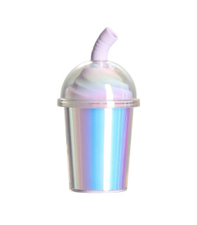 Вакуумний стимулятор в форме стаканчика с трубочкой BeYourLover Joy Cup голубой, 9.1 см х 4.6 см - No Taboo