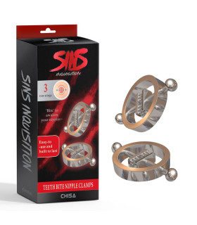 Зажими для сосків із зубцями Chisa Sins Inquisition, металеві - No Taboo