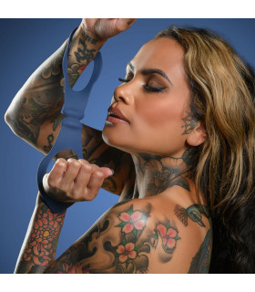 Наручники силиконовые Taboom Silicone Supreme Silicone Wrist Cuffs без застежек, синие, 27 x 9 см - No Taboo