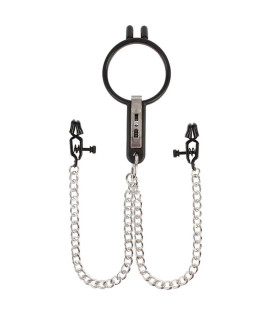 Расширитель рта с зажимами для сосков Chisa Sins Humiliate Mouth черный с 19 см х 9 см х 3.5 см - No Taboo