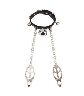 Ошейник с зажимами для сосков Chisa Sins Master Control Collar with Nipple Clamps БДСМ набор, 27 см х 12 см - No Taboo
