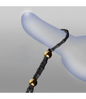 Эрекционное лассо рельефное UPKO, силиконовое, черное, One Size - No Taboo