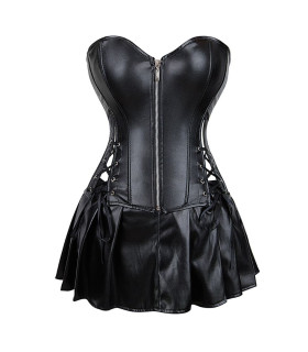 Корсет с юбкой Star Night Sexy Leather черный, S - No Taboo