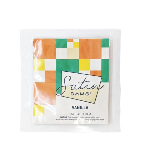 Салфетка для кунилингуса латексная Vanilla Satin Latex Dams для орального секса, 15 см x 25 см, 1 шт - No Taboo
