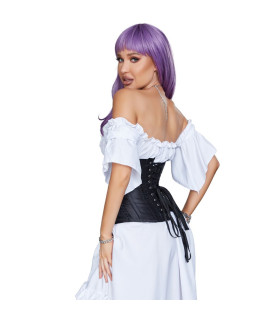 Корсет Star Night Corset L, с крючками и шнуровкой, черный - No Taboo