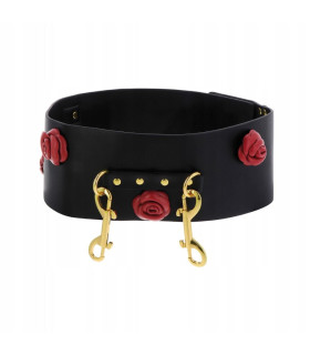 Пояс для бондажа Taboom Wild Roses Bondage Belt с розами, черный, S/M - No Taboo