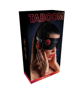 Маска на глаза Taboom Wild Roses Mask с розой, чёрная - No Taboo