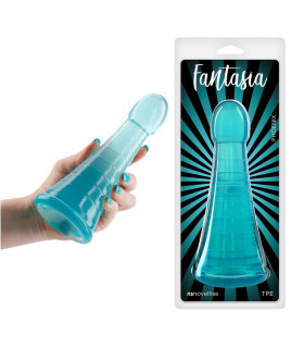 Фалоімітатор конус Fantasia Phoenix NS Novelties для фістингу, бірюзовий, 19.2 см х до 7.1 см - No Taboo