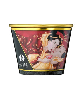 Массажная свеча Shunga, 170 мл, Sparkling Strawberry Wine с ароматом клубничного вина - No Taboo