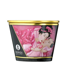 Свеча массажная Shunga Massage Candle Rose Petals соєвая, 170 мл - No Taboo