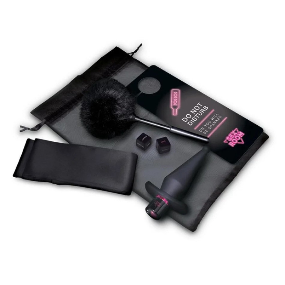 Набор для анальной игры Sex Room Anal Play Kit 5 предметов и мешочек для хранения, черного цвета, 13.5 х 3.8 см (332228), zoom