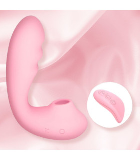 Вібратор кролик з вакуумом BeYourLover Tara X з пультом, рожевий, 13 см х 3.5 см - No Taboo