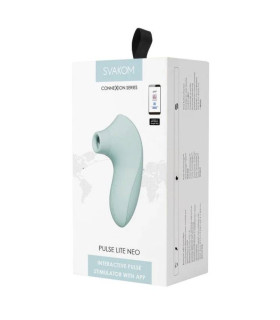Вакуумний стимулятор клітора Pulse Lite Neo Svakom, силіконовий, блакитний - No Taboo